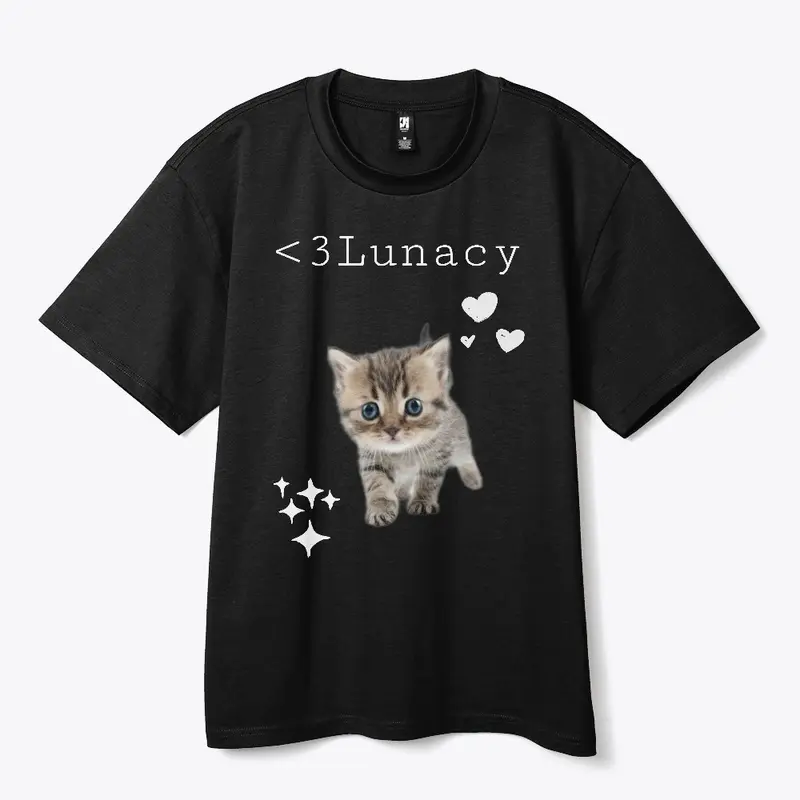 Kitten Tee (black and white)